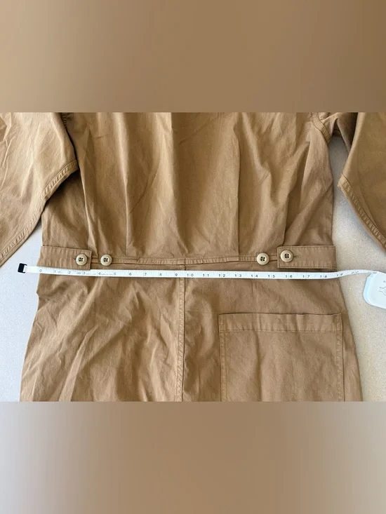 Alex Mill — Utility Cotton Twill Jumpsuit - Hickory — Size L - Picture 14 of 16